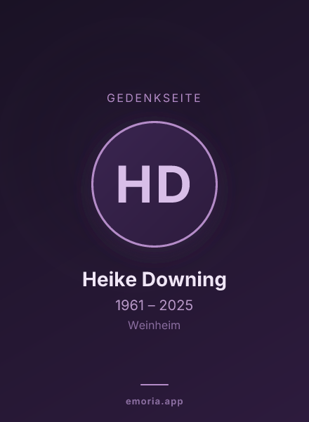 Gedenkportrait von Heike Downing