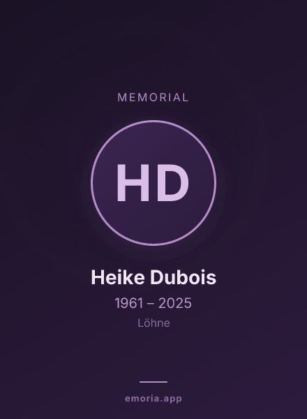 Memorial portrait of Heike Dubois