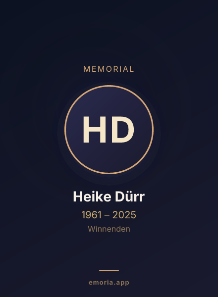 Memorial portrait of Heike Dürr