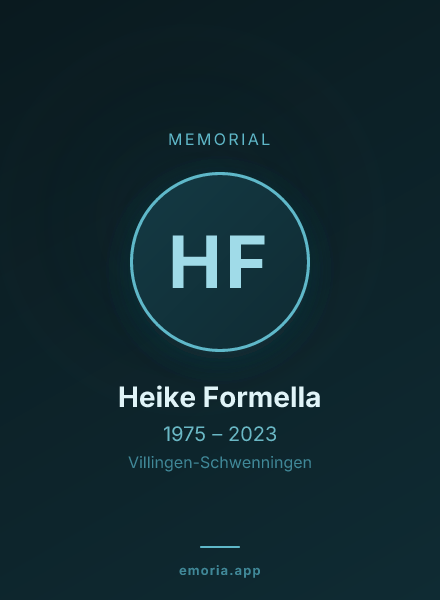 Memorial portrait of Heike Formella