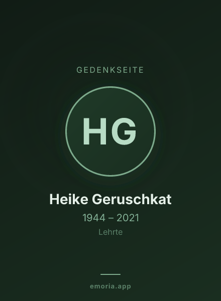 Gedenkportrait von Heike Geruschkat