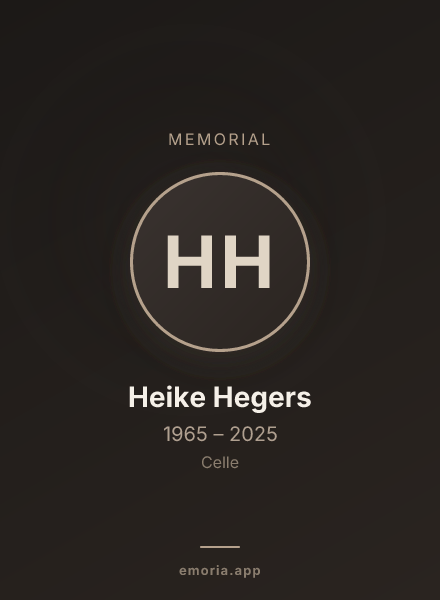 Memorial portrait of Heike Hegers