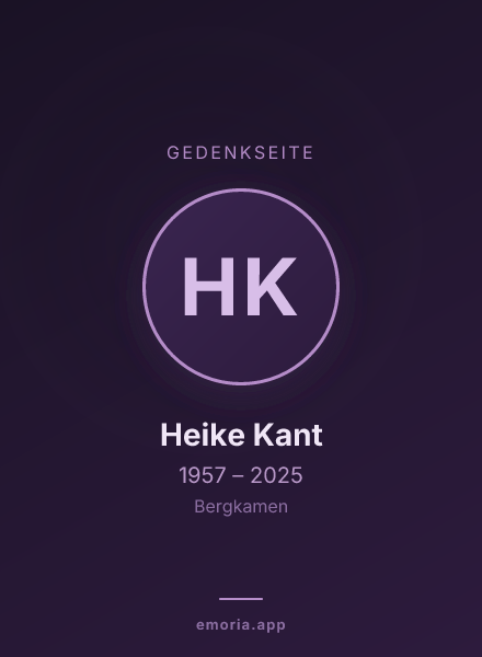 Gedenkportrait von Heike Kant
