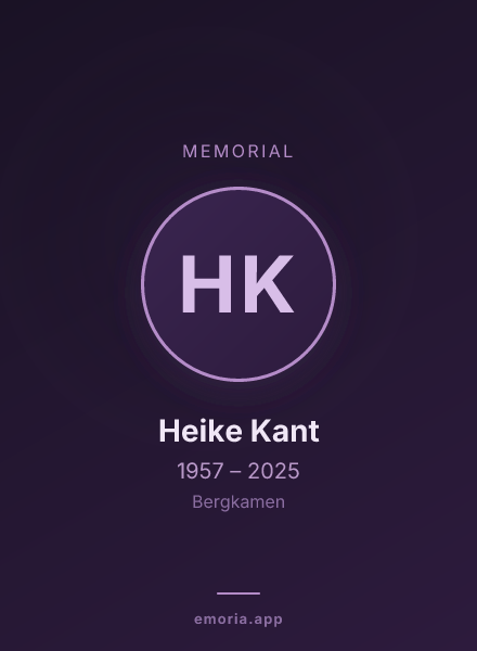 Memorial portrait of Heike Kant