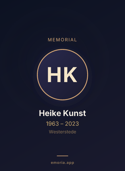 Memorial portrait of Heike Kunst