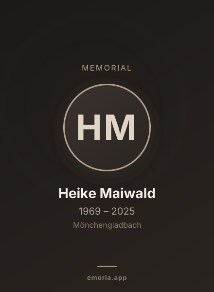 Memorial portrait of Heike Maiwald