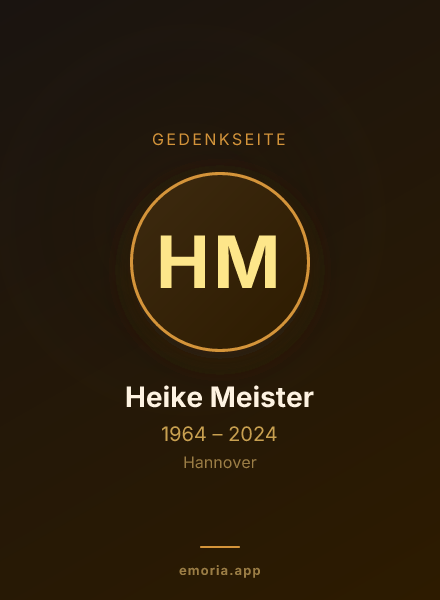 Gedenkportrait von Heike Meister
