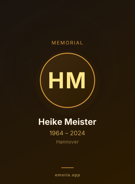Memorial portrait of Heike Meister