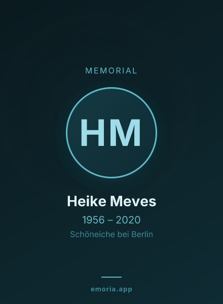 Memorial portrait of Heike Meves