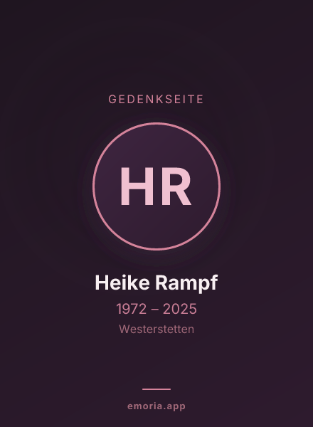 Gedenkportrait von Heike Rampf
