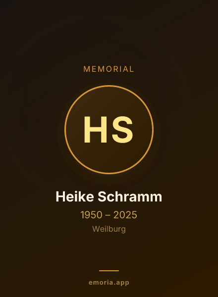 Memorial portrait of Heike Schramm