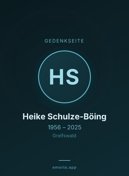 Gedenkportrait von Heike Schulze-Böing