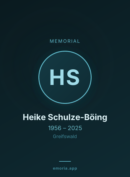 Memorial portrait of Heike Schulze-Böing