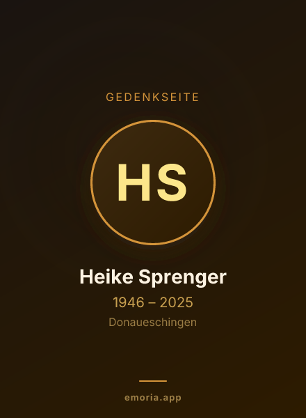 Gedenkportrait von Heike Sprenger