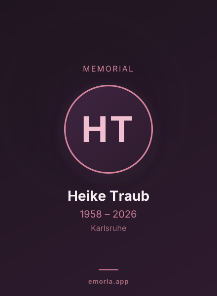 Memorial portrait of Heike Traub