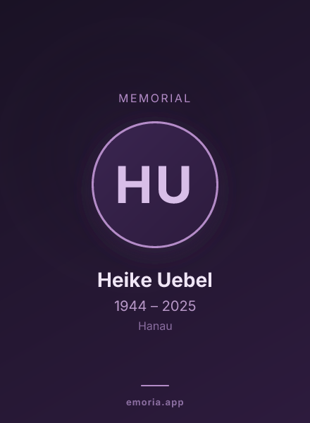 Memorial portrait of Heike Uebel