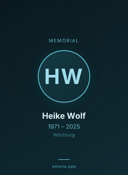 Memorial portrait of Heike Wolf
