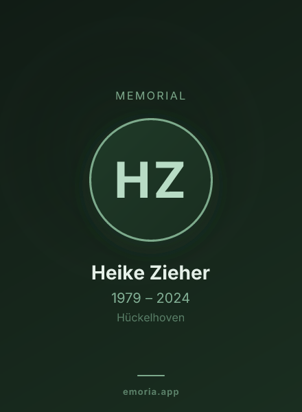 Memorial portrait of Heike Zieher