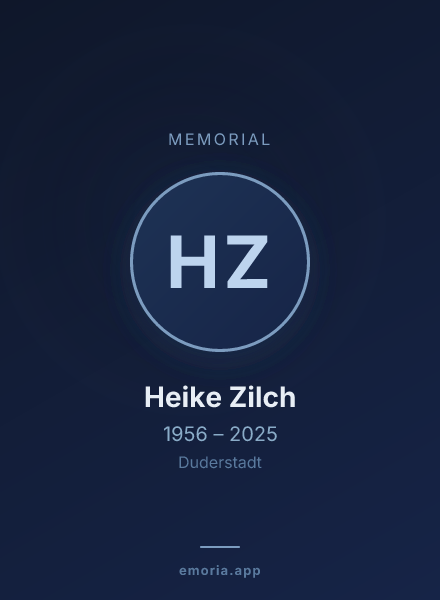 Memorial portrait of Heike Zilch
