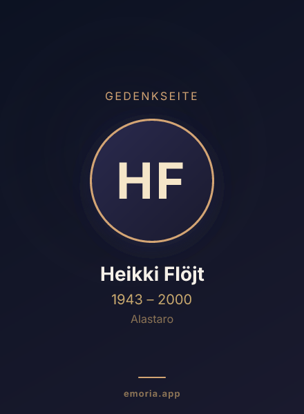 Gedenkportrait von Heikki Flöjt