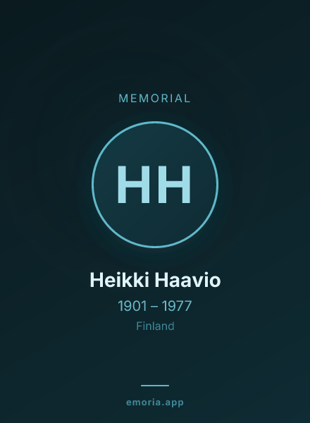 Memorial portrait of Heikki Haavio