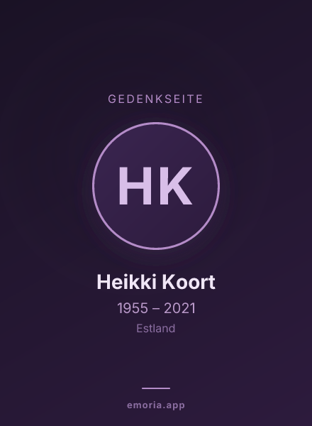 Gedenkportrait von Heikki Koort