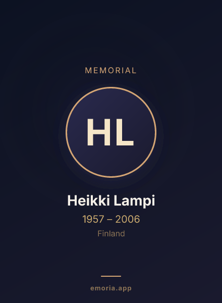 Memorial portrait of Heikki Lampi