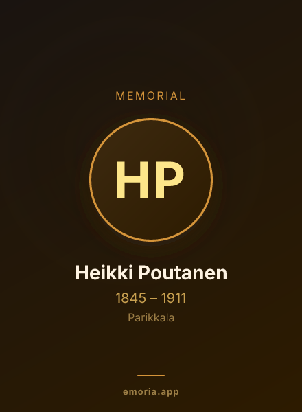 Memorial portrait of Heikki Poutanen