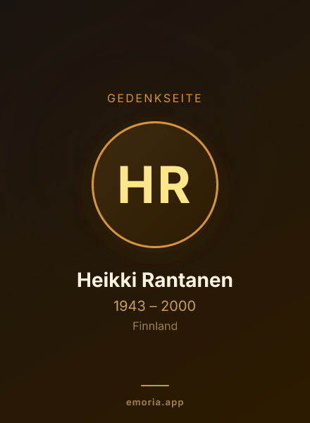 Gedenkportrait von Heikki Rantanen