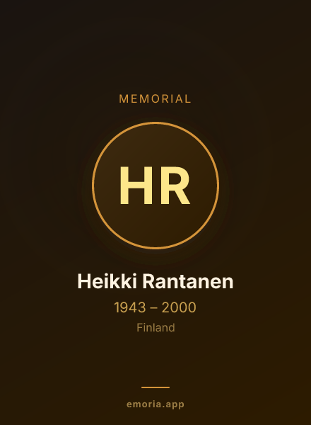 Memorial portrait of Heikki Rantanen
