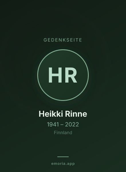 Gedenkportrait von Heikki Rinne