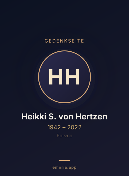 Gedenkportrait von Heikki S. von Hertzen
