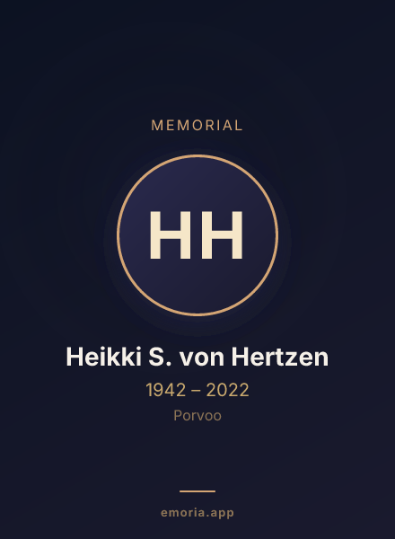 Memorial portrait of Heikki S. von Hertzen