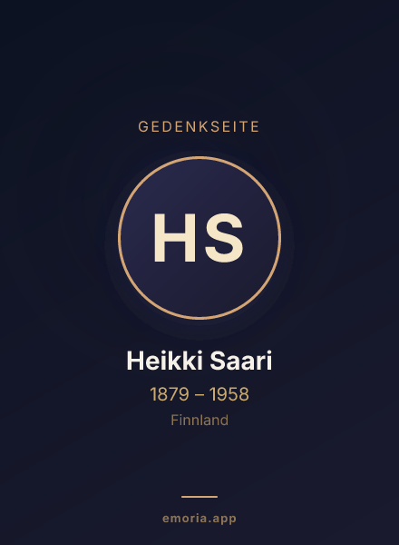 Gedenkportrait von Heikki Saari
