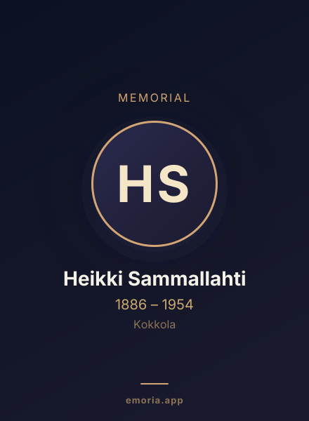 Memorial portrait of Heikki Sammallahti