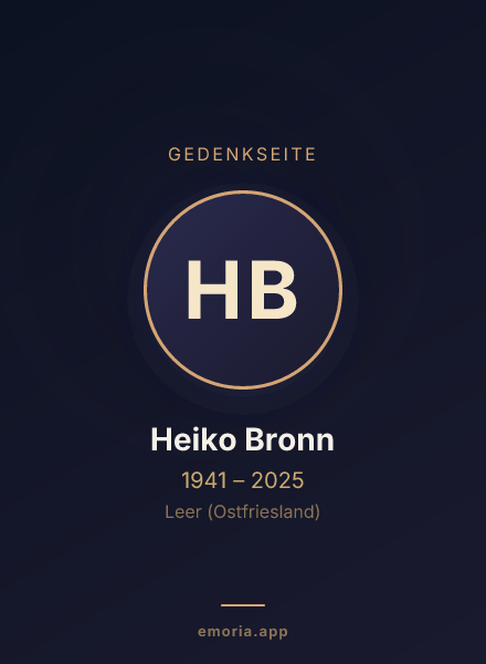 Gedenkportrait von Heiko Bronn