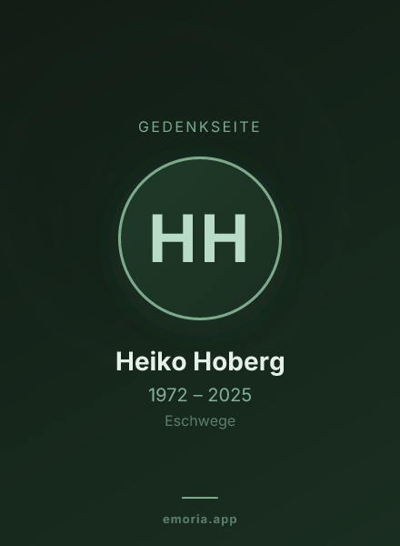 Gedenkportrait von Heiko Hoberg