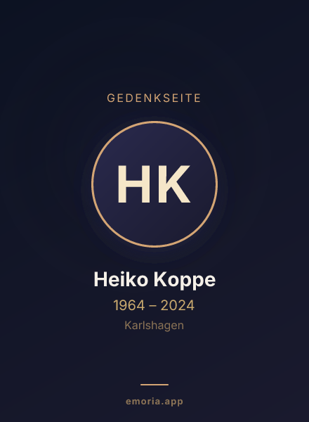 Gedenkportrait von Heiko Koppe