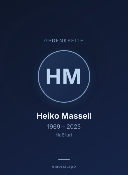 Gedenkportrait von Heiko Massell