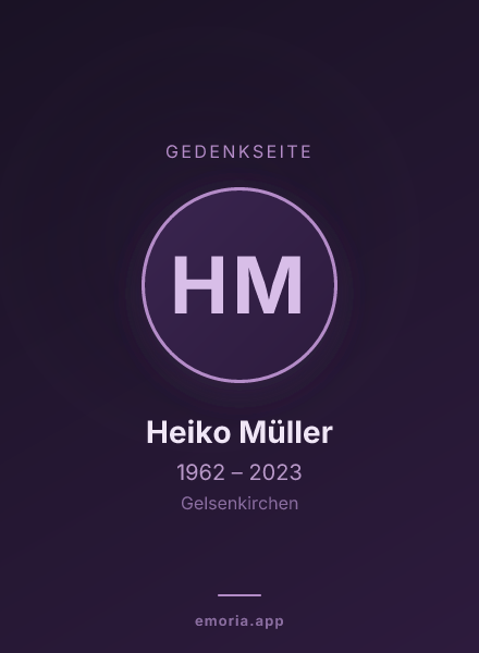 Gedenkportrait von Heiko Müller