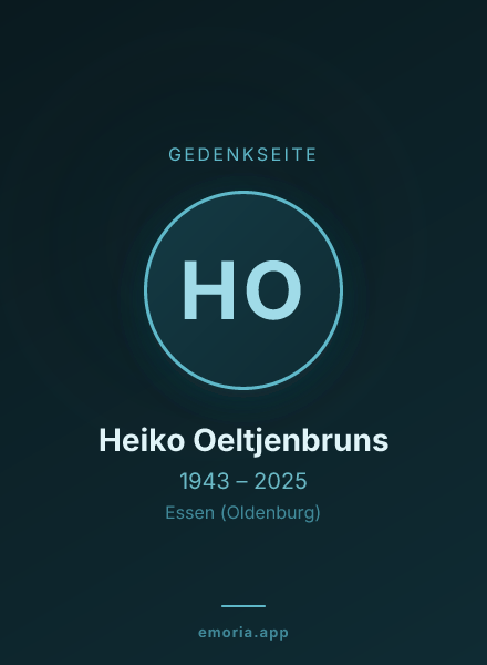 Gedenkportrait von Heiko Oeltjenbruns