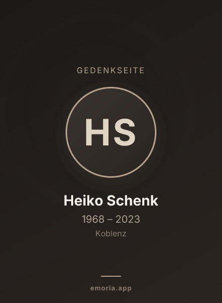 Gedenkportrait von Heiko Schenk