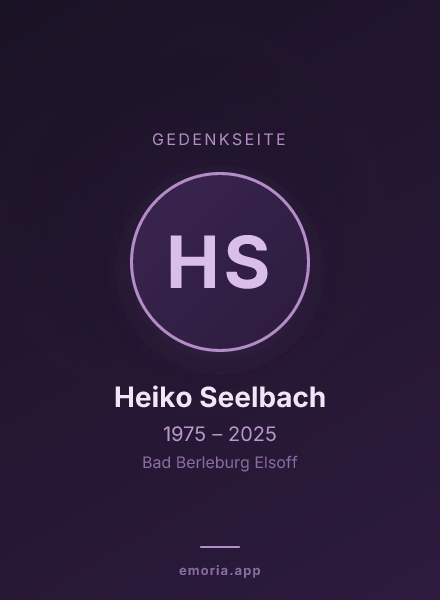 Gedenkportrait von Heiko Seelbach