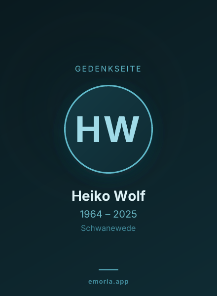 Gedenkportrait von Heiko Wolf