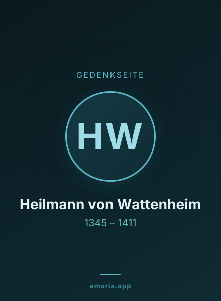Gedenkportrait von Heilmann von Wattenheim
