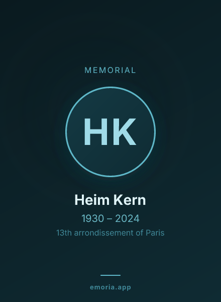 Memorial portrait of Heim Kern