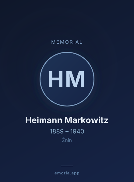 Memorial portrait of Heimann Markowitz