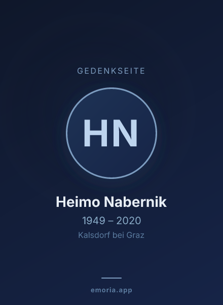 Gedenkportrait von Heimo Nabernik