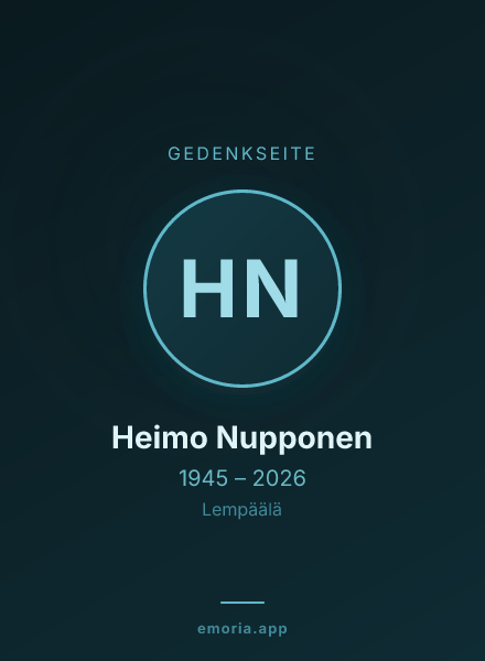 Gedenkportrait von Heimo Nupponen