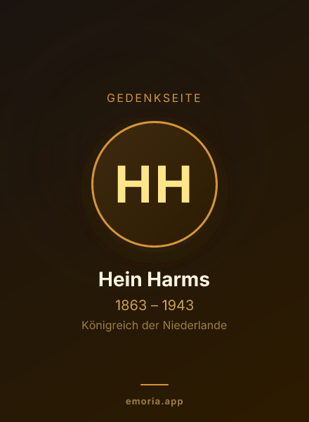 Gedenkportrait von Hein Harms